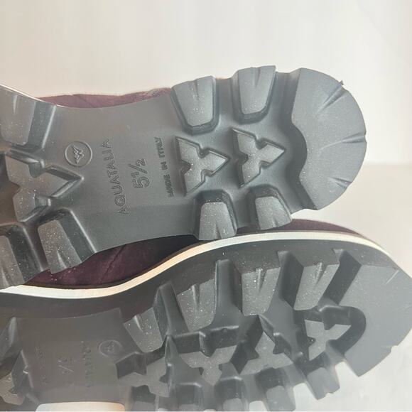 Aquatalia Morena Suede Lace Up Combat Boots Women 5.5 - Picture 7 of 11